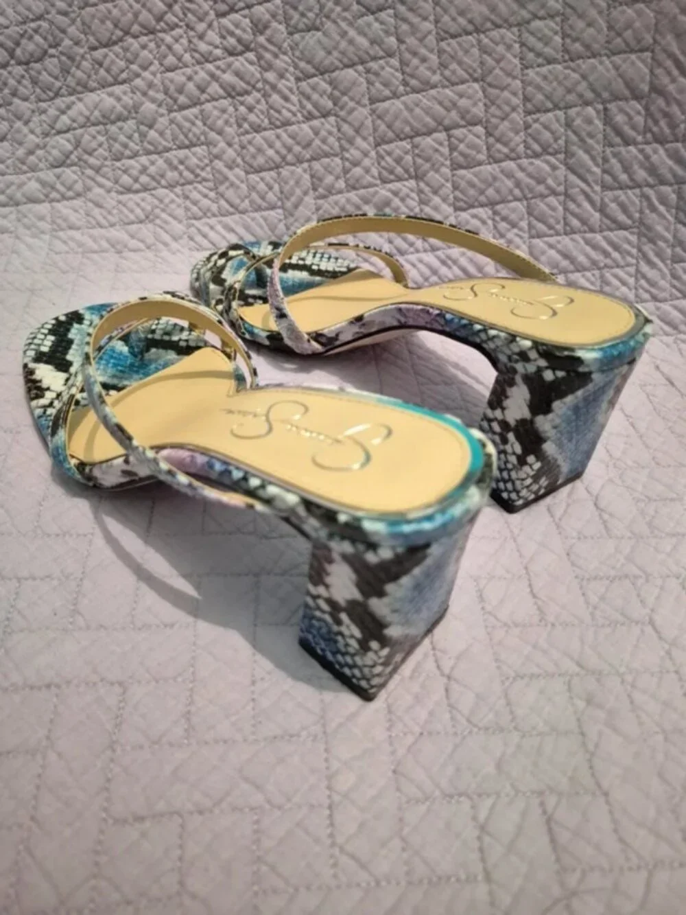 Jessica Simpson Colorful Faux Snake Skin Heels Size 7.5